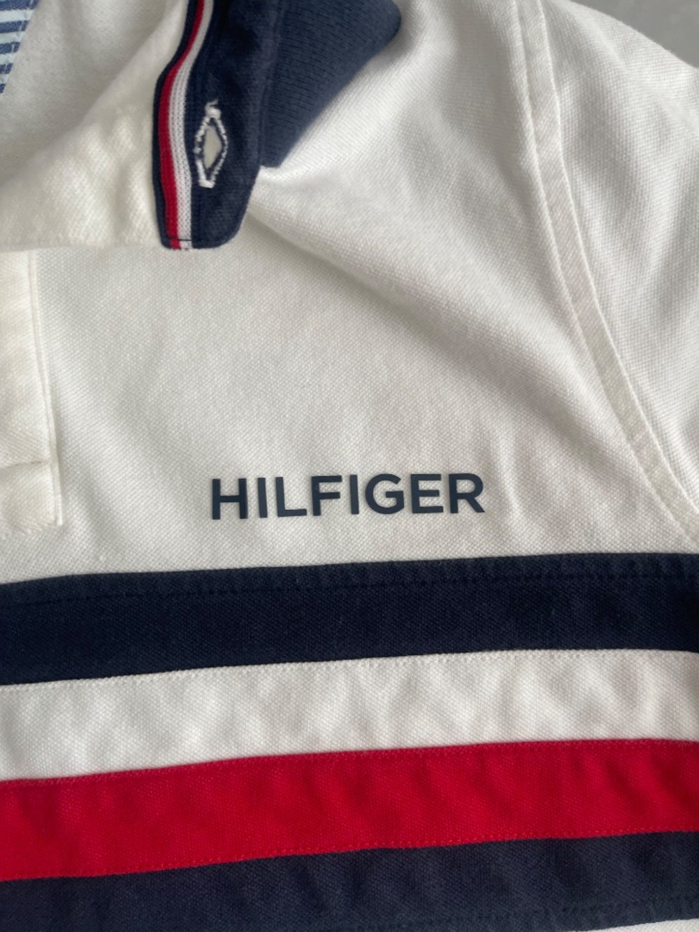 Tommy Hilfiger Custom Fit White Polo Shirt Men’s Small - Picture 2 of 9